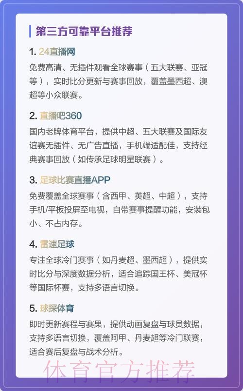 免费观看世界杯手机直播平台推荐